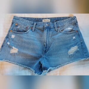 Madewell Relaxed Denim Distressed Jean Shorts Size 31